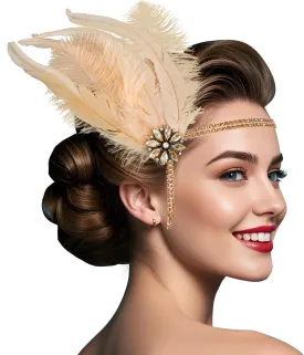 1920s Flapper Headpiece Vintage Great Gatsby Headpiece for Women Roaring 20s Costume Accessories