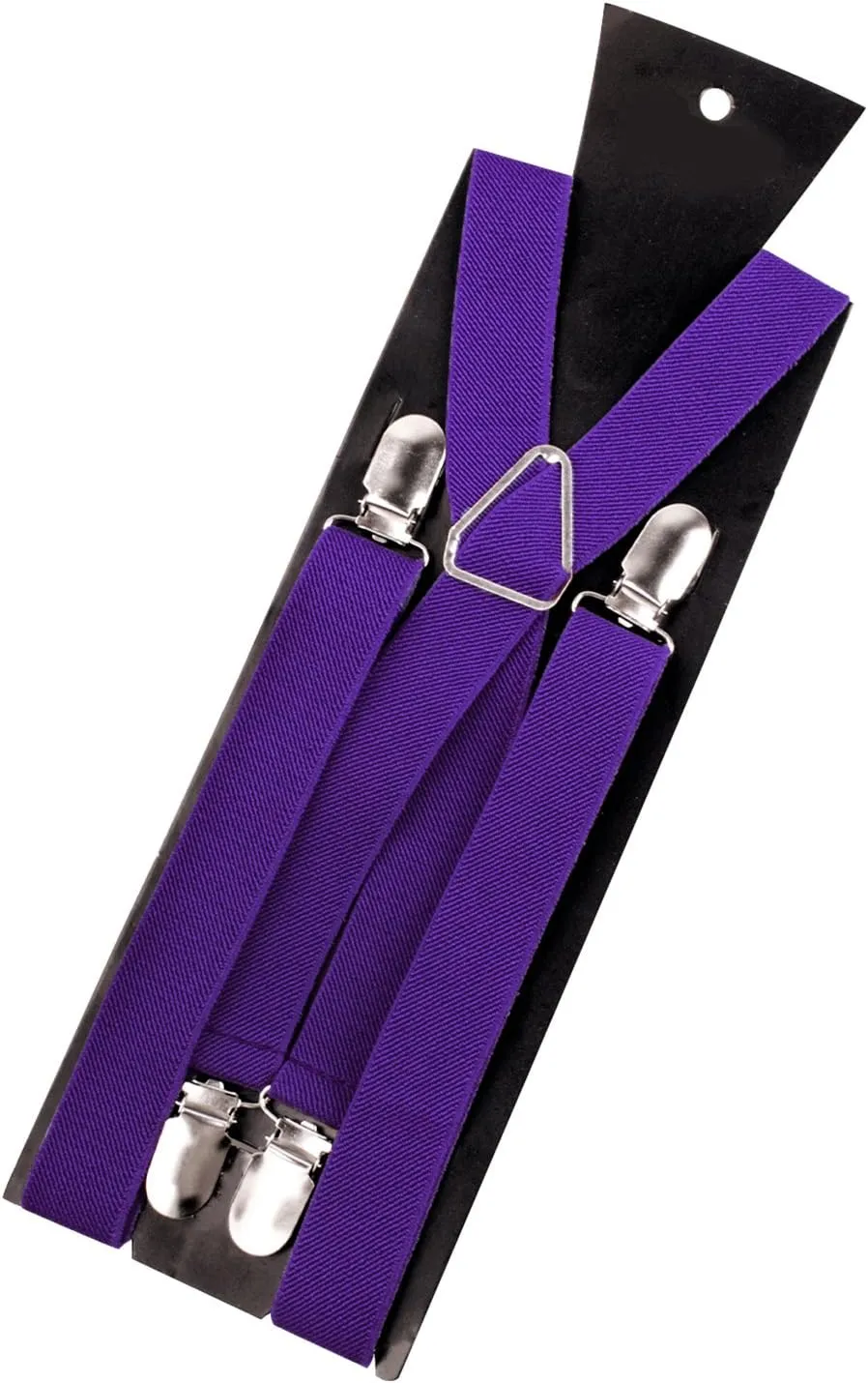 Alizeal Solid Skinny Suspenders X Shape for Men with Elastic Band