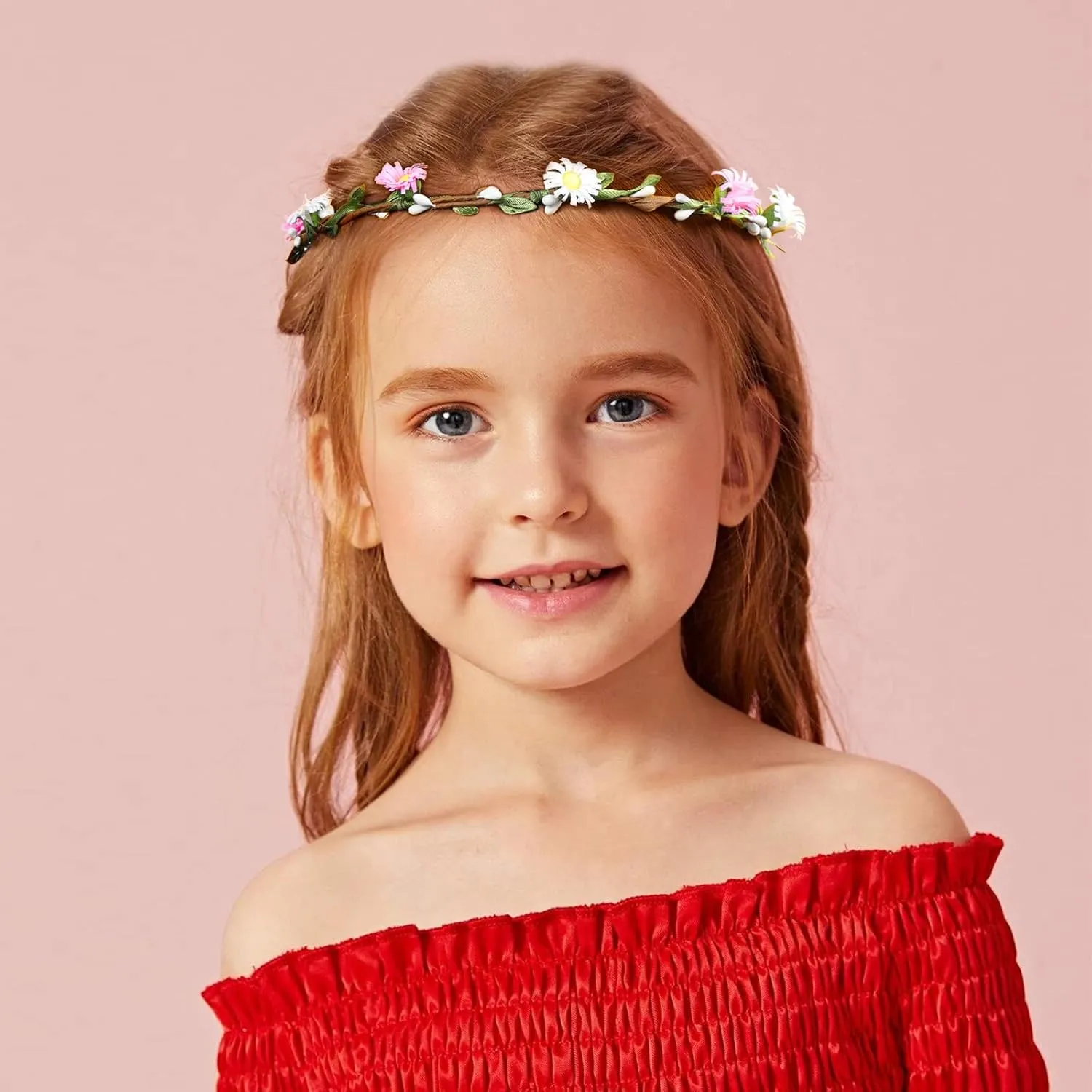 AWAYTR Bohemia Flower Crown Headband - Women Girl Fashion Green Leaves Ribbon Garland Floral Headpiece For Wedding Party Photography (C-Mixed Color-9Pcs)