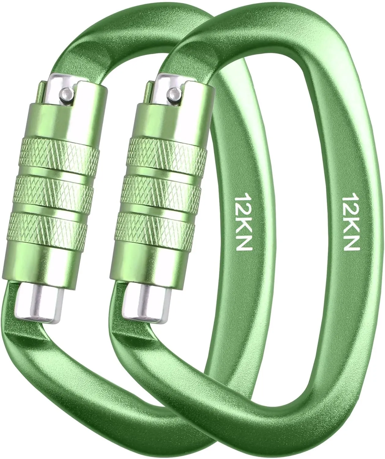 Azarxis Carabiner Clips, 12 25 kN Aluminium D Ring Heavy Duty Lightweight Caribeaners for Hammock, Camping, Hiking, Outdoor, Gym, Dog Leash, Backpack, Harness