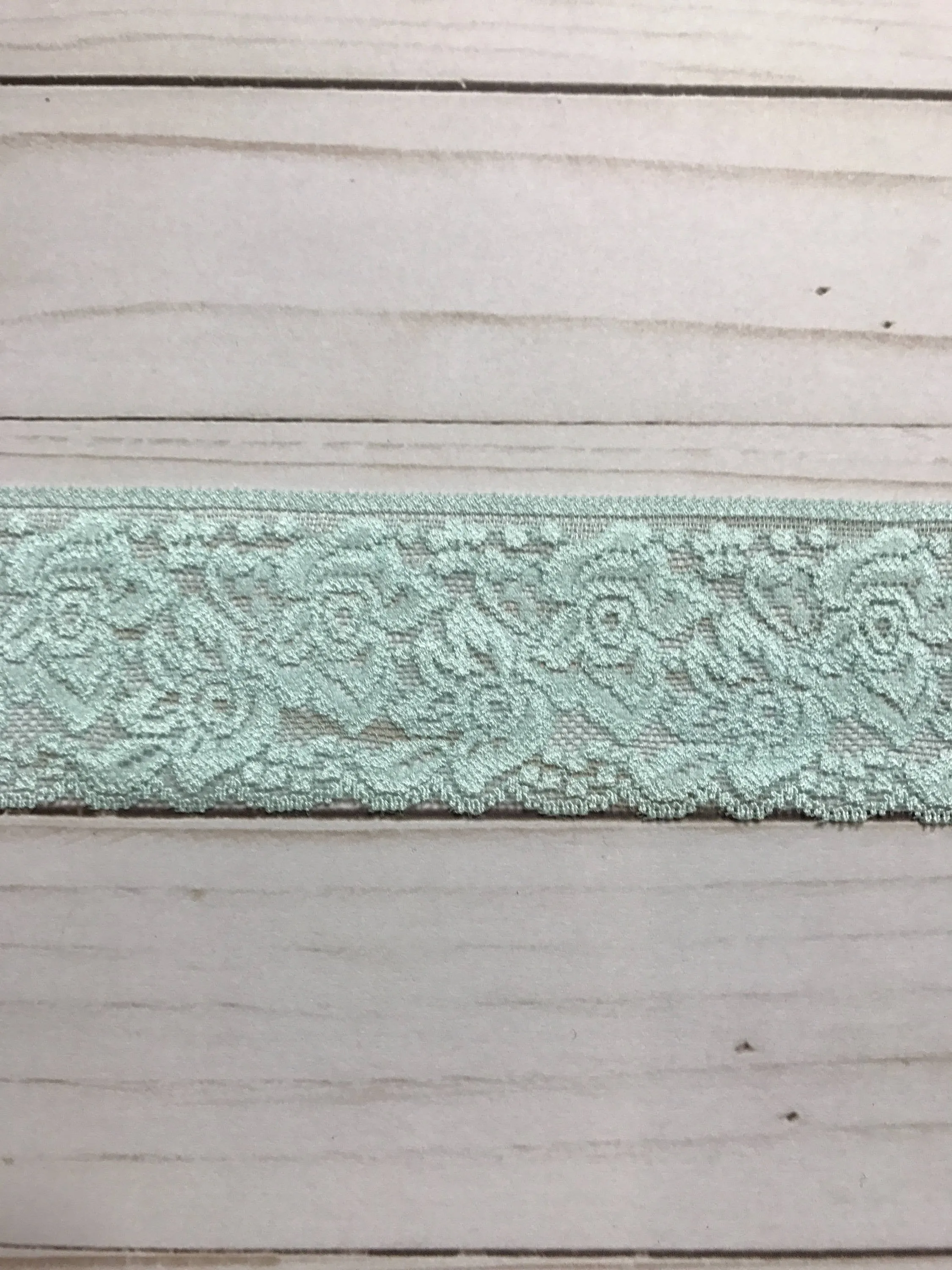 Baby Blue 2.25" Wide Stretch Lace