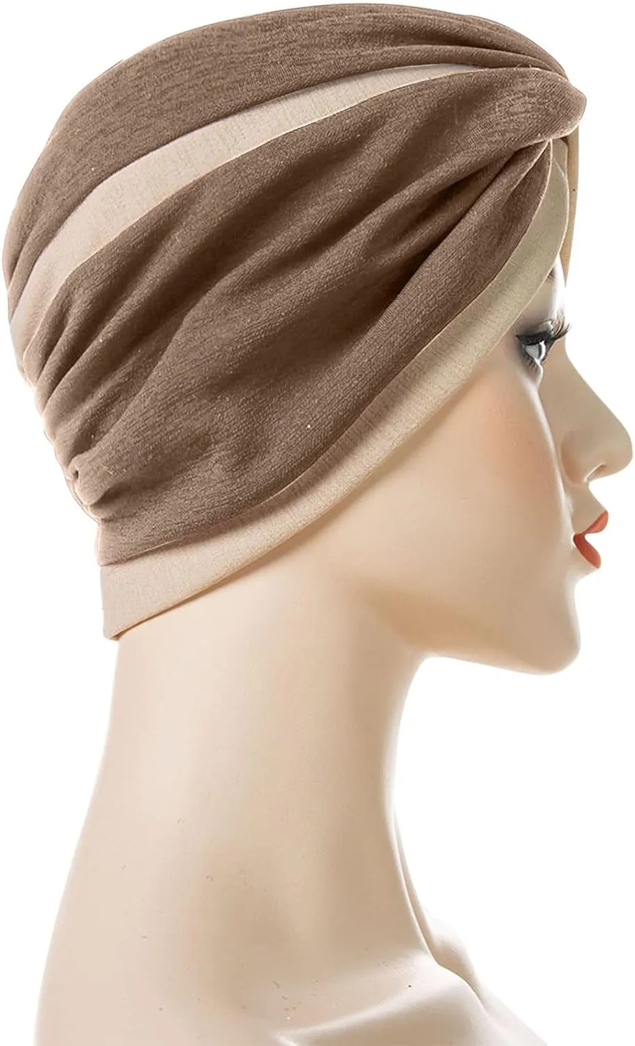 Bohemian Headwear Wrap Ethnic Head Cover Hat Cap Braid Beanie Turban Cancer Pre-Tied Hair Cancer Hair Loss Headwrap