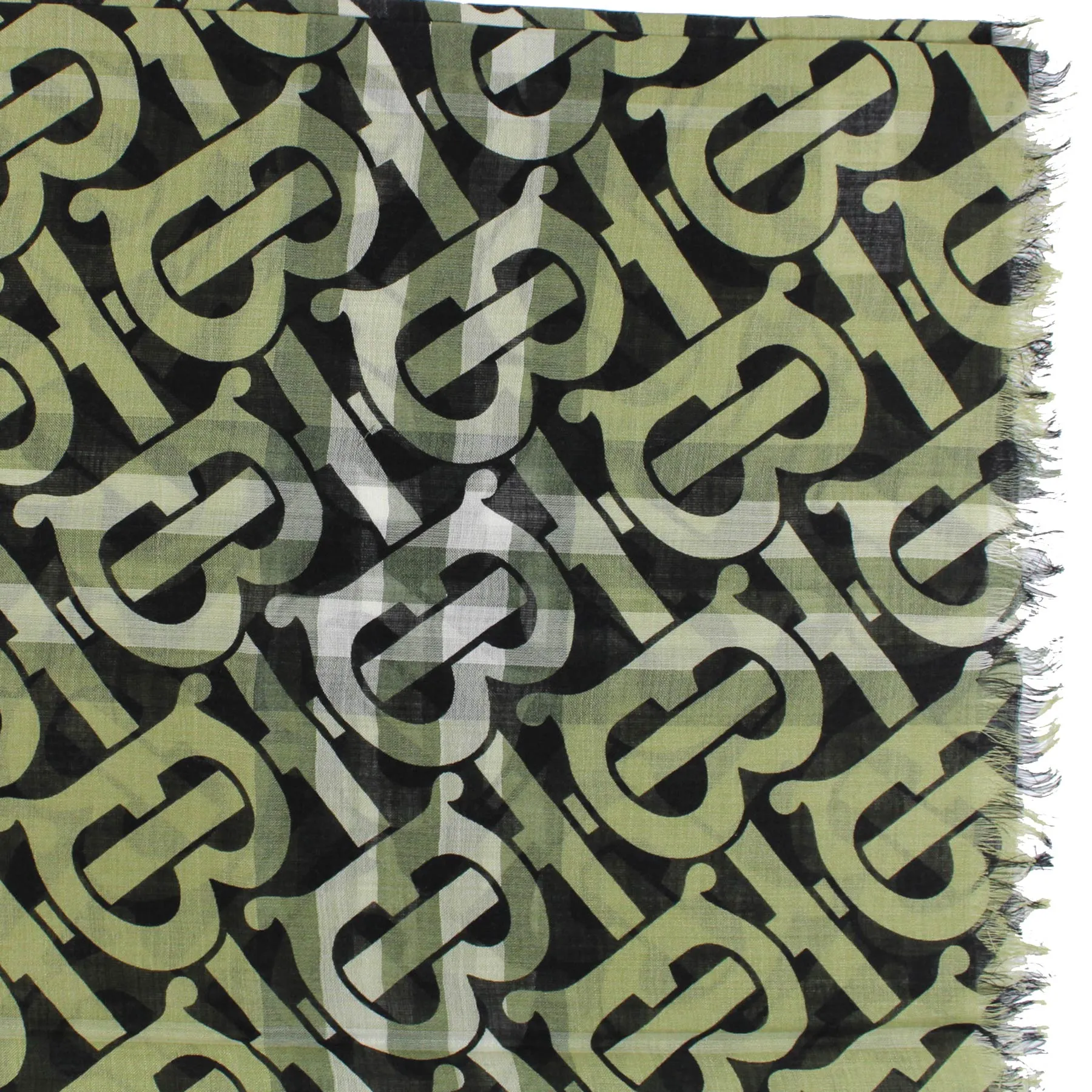 Burberry Scarf Monogram Design - Wool Silk Shawl SALE
