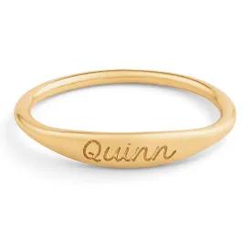 CAITLYNMINIMALIST 18K Gold Sterling Silver Rose Gold Name Ring Skinny Stackable Custom Name Ring Personalized Stacking Rings Gift for Bridesmaids