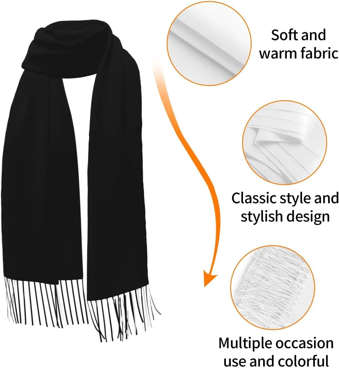 Custom Scarf Winter Shawl Wraps for Women Scarves Customize Photo Logo Text Cashmere Scarfs Warm Pashmina