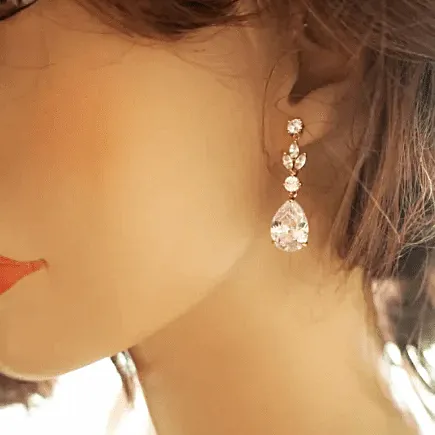 CZ Drop Earrings Shelby