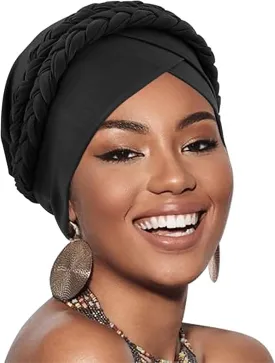 Head Wraps for Black Women Resilient Long African Hair Wraps Turban Solid color Headwraps Jersey Headbands