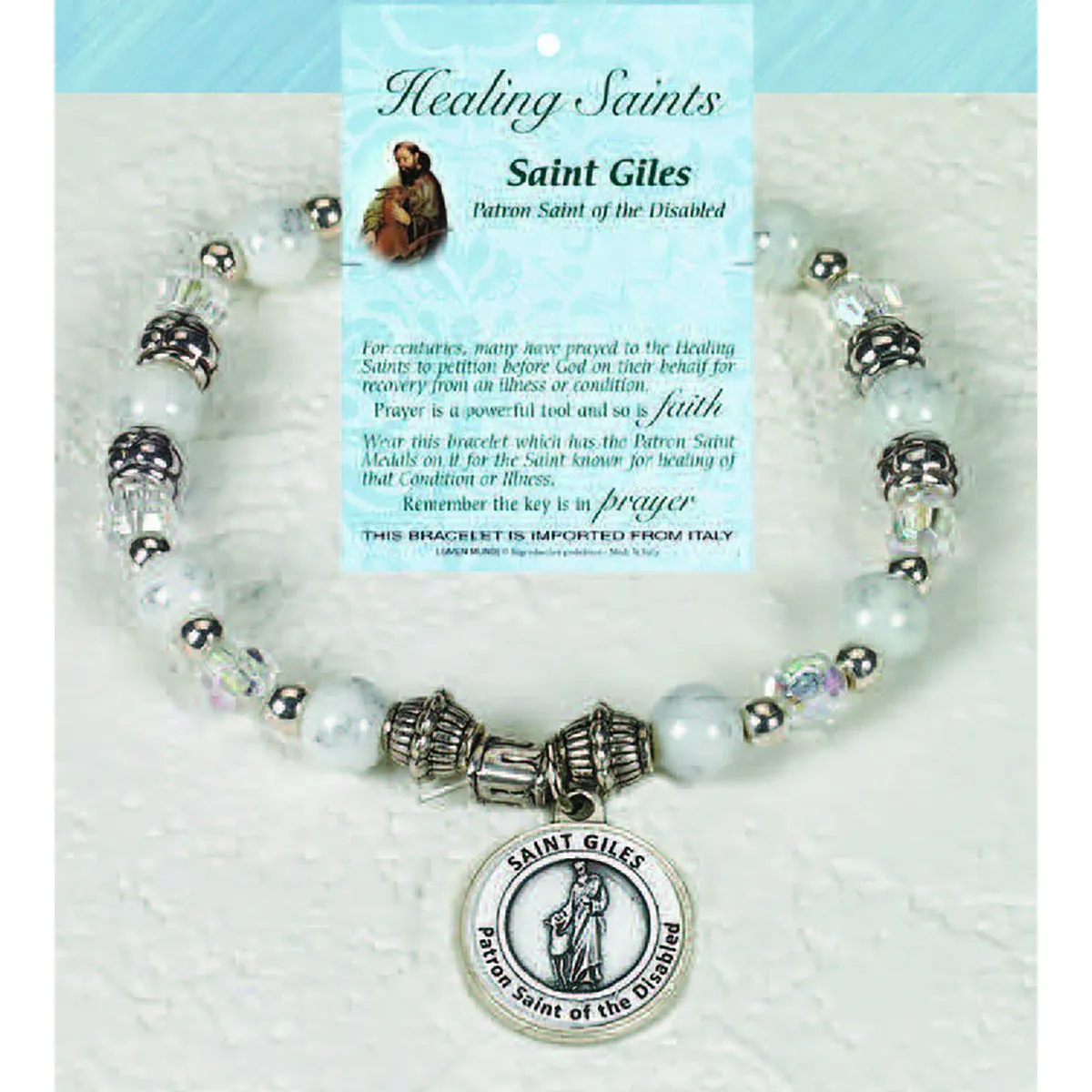 Healing Saint Italian Charm Bracelet - Saint Giles - Pack of 4