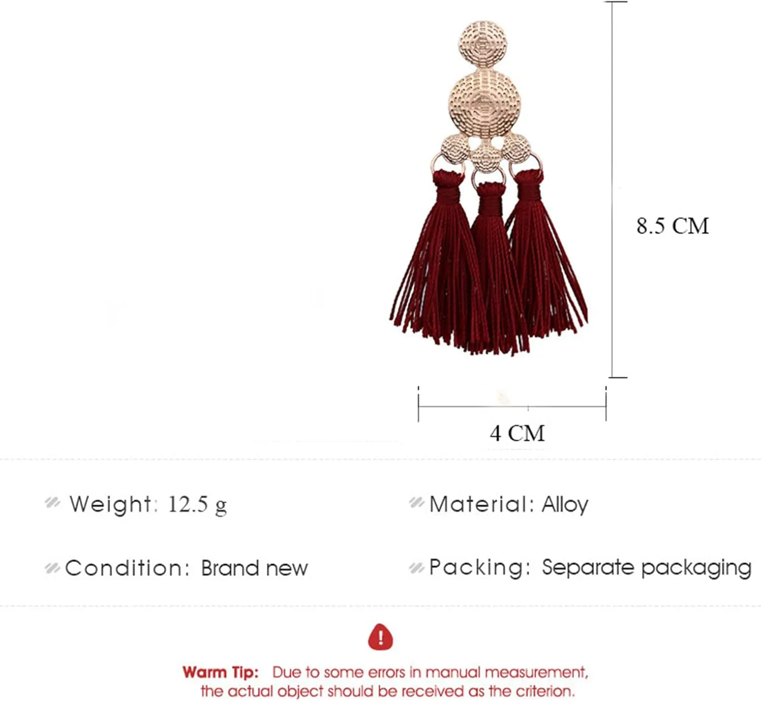 MALOYANVE Handmade Tassel Earrings for Women Boho Large Extra Long Tassel Layered Dangle Earrings, Vintage Handmade National Knot Tail Fringe Big Chandelier Statement Drop Earrings Bohemian Jewelry Gifts
