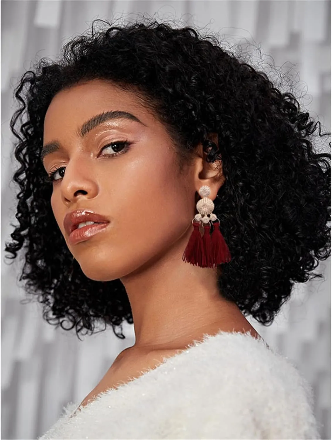 MALOYANVE Handmade Tassel Earrings for Women Boho Large Extra Long Tassel Layered Dangle Earrings, Vintage Handmade National Knot Tail Fringe Big Chandelier Statement Drop Earrings Bohemian Jewelry Gifts