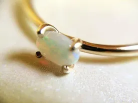 Opal Ring, Birthstone, October, Solid Gold Stacking Ring, Engagement Ring, Eco Friendly Recycled, Oval Opal Ring, Solid Gold Opal Ring