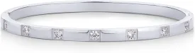 PAVOI 14K Gold Plated Love Bangle Bracelets for Women | Waterproof Stainless Steel Cubic Zirconia Hinged Bracelet Dupe