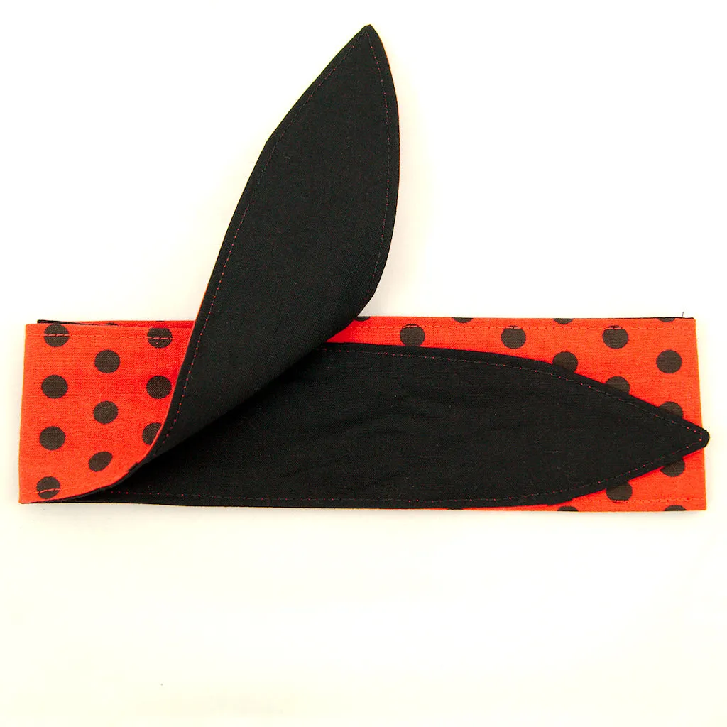 Red & Black Polka Dot Hair Tie