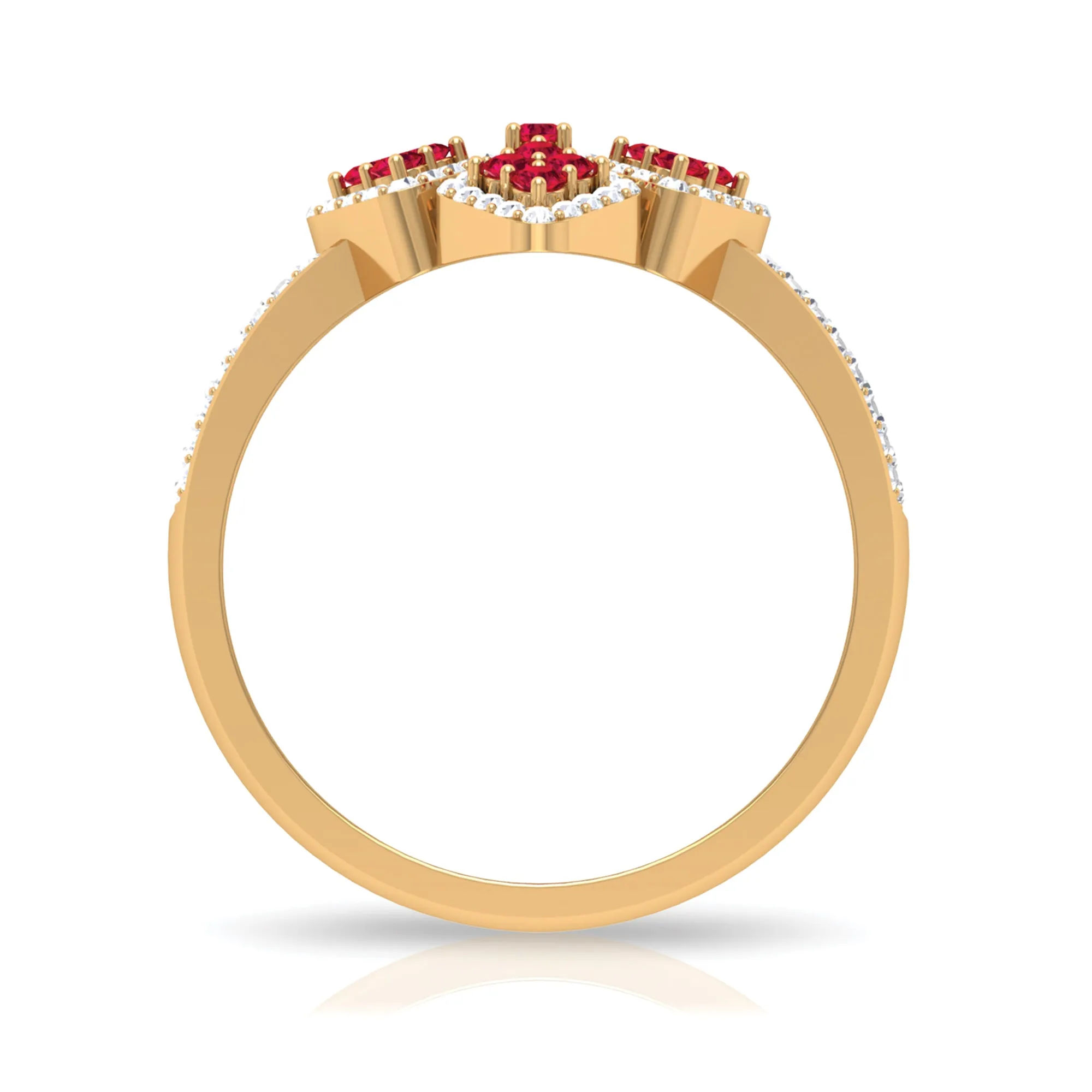 Ruby and Diamond Statement Engagement Ring