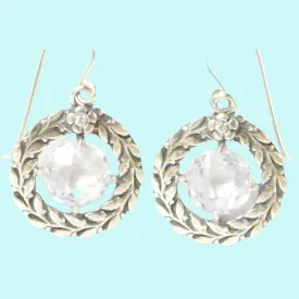 Silver earrings / earrings for women / leaves design earrings