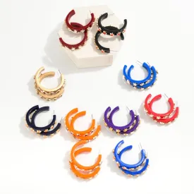 Star Studded Game Day Hoop Earrings