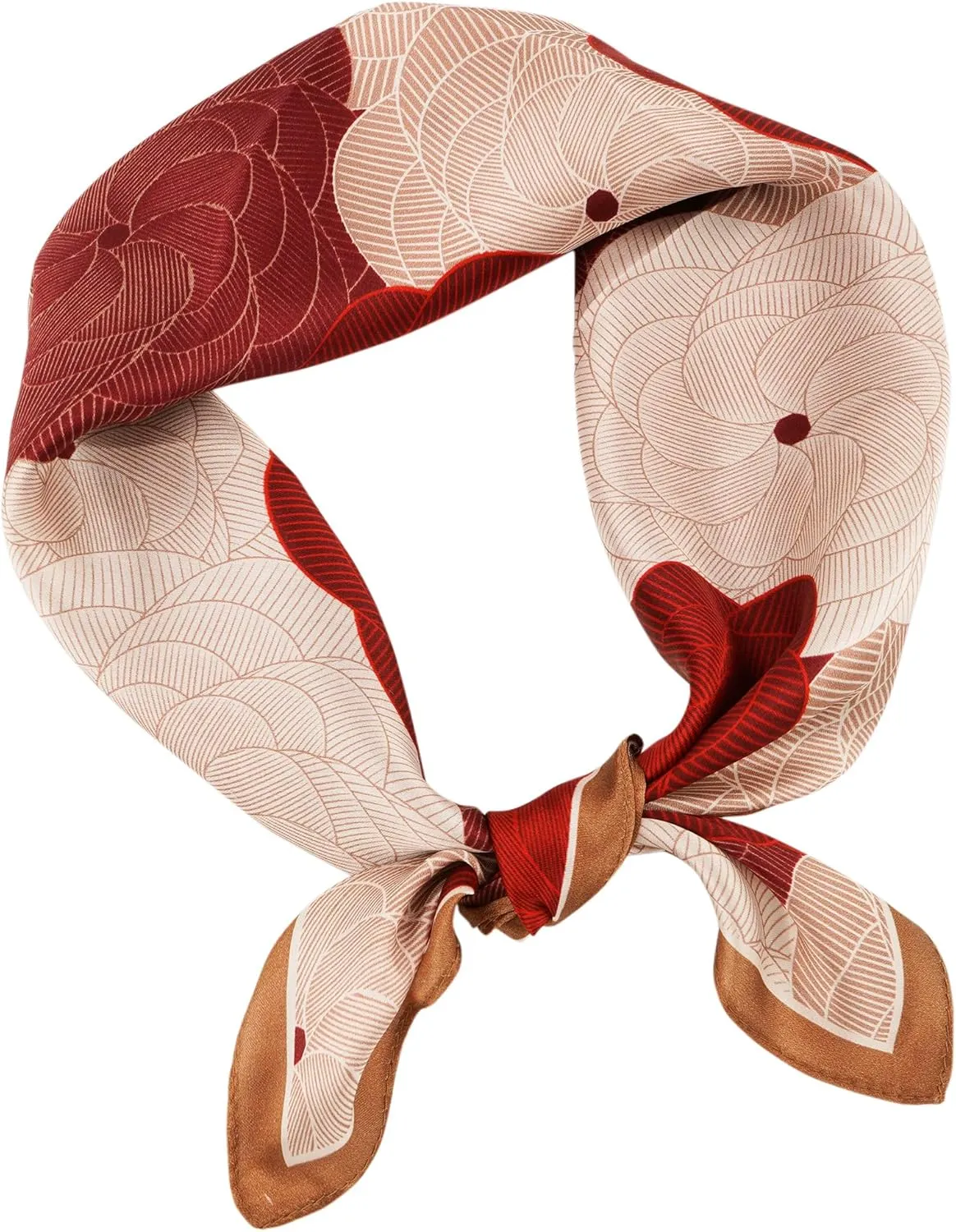 YOUR SMILE 100% Mulberry Silk Neck Scarf 21"x21" Small Square Head Scarves Hair Wraps for Women Gift Packed