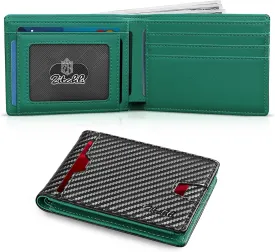 Zitahli Mens-Wallet-Slim-Leather-RFID Blocking Wallet for Men Minimalist Bifold Credit Card Holder with Gift Box
